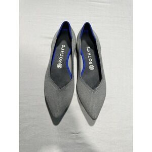Rothy's The Point Knit Flats Pebble Grey Women's Sz 9.5